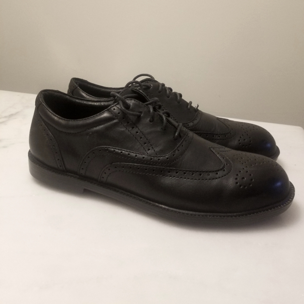 Hush Puppies Professionals Men's Black Slip & Oil Resistant Shoes Size 11 W-3E.